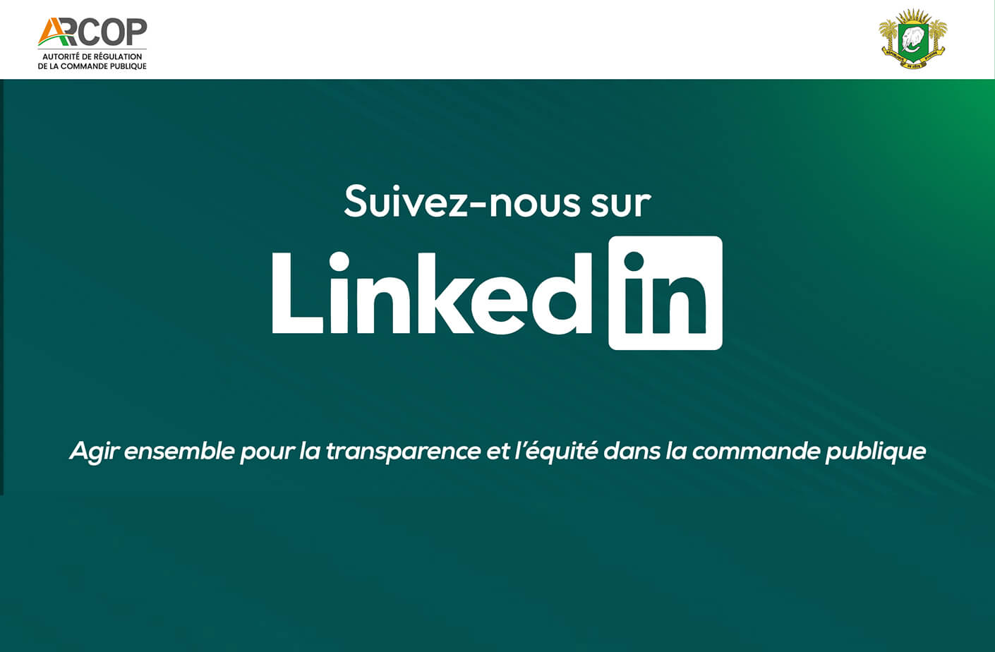 Retrouvez l’ARCOP Côte d’Ivoire sur linkedIn